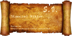 Stanczel Viktor névjegykártya